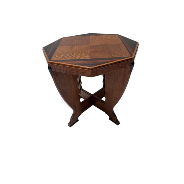 Art Deco Amsterdamse School Coffee Table in Oak, 1920s For Sale - Image 14 of 14