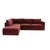 Boho Chic Willow Berry Red with Mauve Piping Modular 5-Piece Performance Velvet LAF Sectional For Sale - Image 3 of 6