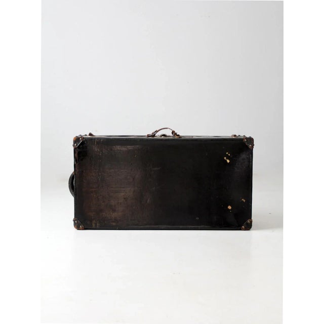 Antique Black Suitcase For Sale - Image 10 of 13