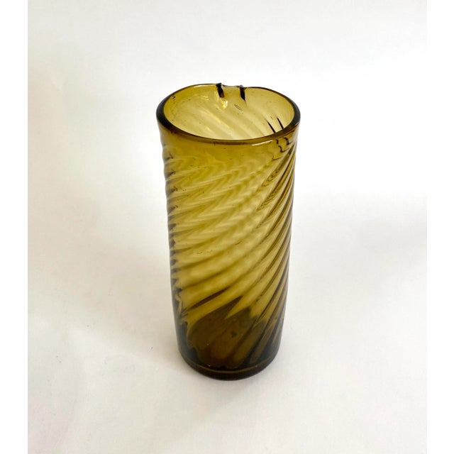 1960s Mid-Century Mexican Artisan Handblown Glass Pitcher For Sale - Image 5 of 7