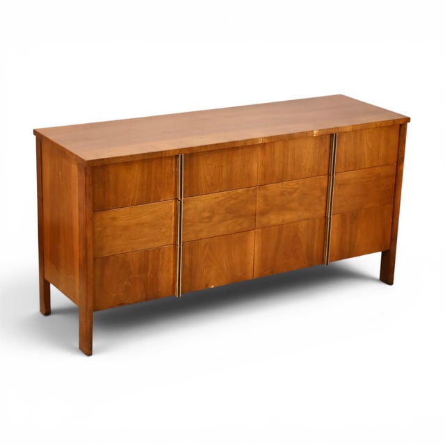 Wood John Widdicomb Vintage Mid Century Modern Lowboy Dresser C. 1960s For Sale - Image 7 of 10