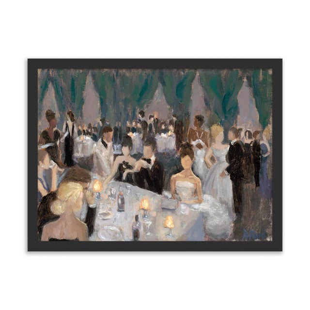 Alice Ford Evening Soiree by Alice Ford in Black Frame, XS Art Print For Sale - Image 4 of 4