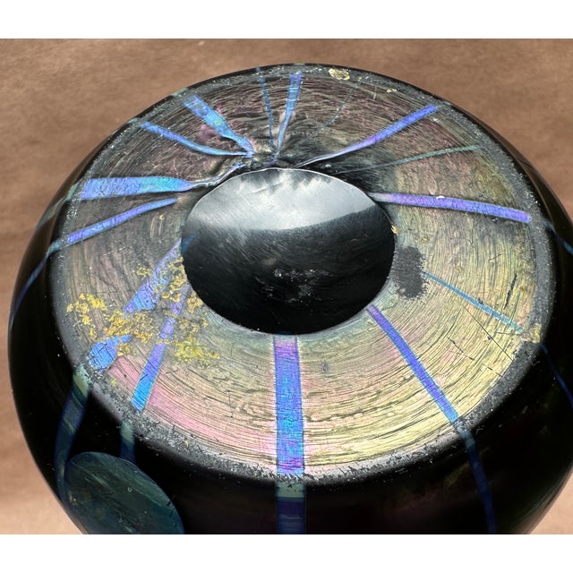 1990s Tall Art Nouveau Loetz Streifen Und Flecken Vase For Sale In Philadelphia - Image 6 of 6