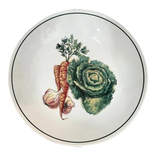 Williams-Sonoma Portugal Large Serving Bowl Cabbage / Veggie Design For Sale