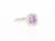 This ring has a Cushion Cut Pink Sapphire that weighs 1.49 carats. It also has 12 Round Cut Diamonds that surround the...