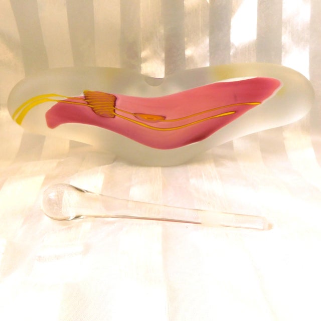 1980s 1980s Large and Unique Art Glass Perfume Bottle For Sale - Image 5 of 5