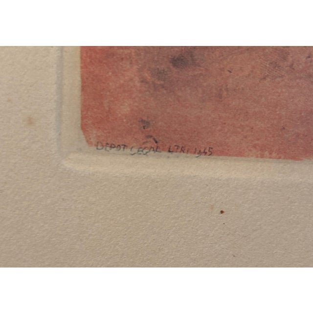 1940s Eugène Lelièvre Pencil-Signed French Color Print Parisian Cabaret Dancers 1945 For Sale - Image 5 of 6