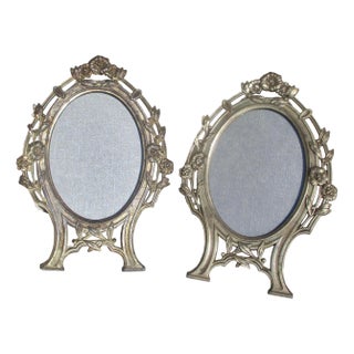 Matching Art Nouveau French Photo Frames - A Pair of 2 For Sale