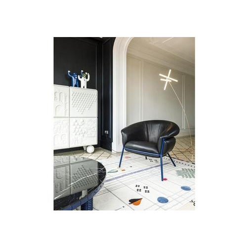 Fabric Upholstered and Iron Grasso Lounge Chair by Stephen Burks for BD, 2018 For Sale - Image 4 of 18