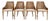 Wood and Rattan Bar Stools, Set of 4 For Sale