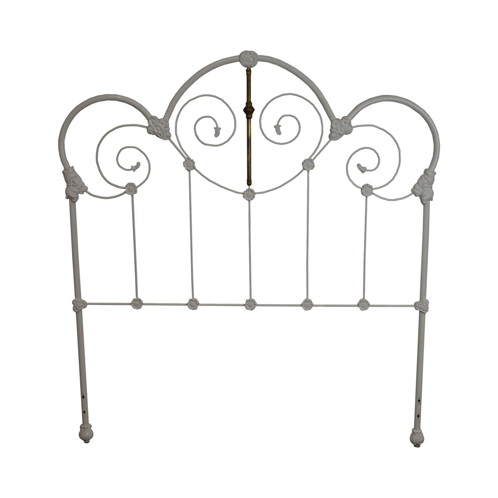 Victorian Style White Painted Iron Full Size Headboard Chairish