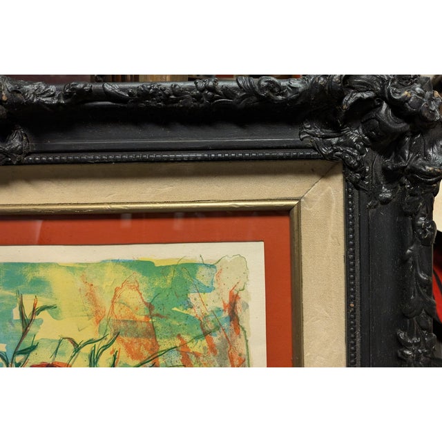 Mid 20th Century Signed Bertoldo Taubert "Vase of Flowers" Still Life Lithograph For Sale - Image 4 of 6