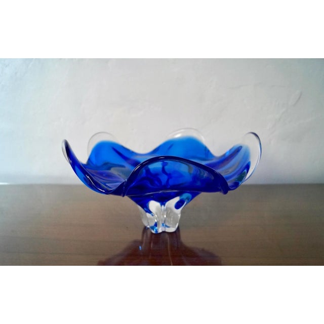 Blenko 1960’s Mid-Century Modern Hand Blown Glass Decorative Bowl For Sale - Image 4 of 12