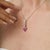 Three Stone Marquise Ruby & Diamond Pave Bail Pendant in Sterling Silver - Carat and her For Sale - Image 9 of 15