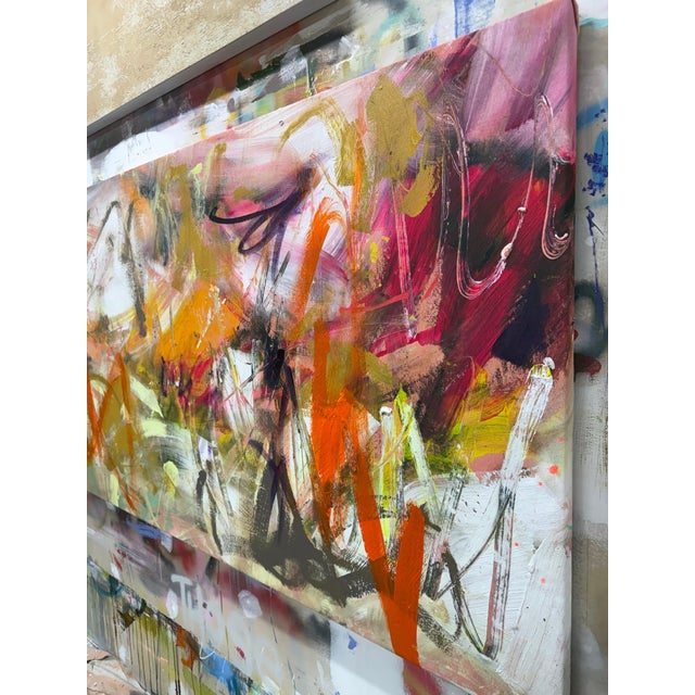 Abstract Expressionism Mirtha Moreno Oil on Canvas Painting “AbEx Horizontal Series 03” 2025 For Sale - Image 3 of 10