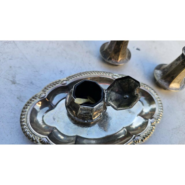 1920s Pre-War Plated Spice Rack, 1920s, Set of 6 For Sale - Image 5 of 11