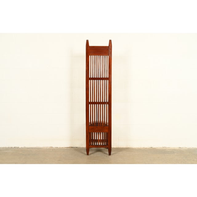 Frank Lloyd Wright Style Arts & Crafts Mahogany Monumental High Back Side Chair or Dining Chair For Sale - Image 12 of 13