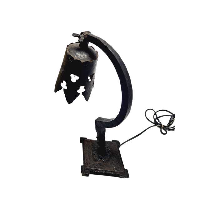 Art Deco Bedside Lamp, Poland, 1950s For Sale - Image 6 of 14