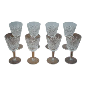 Set of 8 Waterford Crystal 6 Inch Cut Crystal Wine Glasses