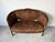 French Vintage Louis XVI Style Curved Barrel Back Loveseat With Nailhead Trim For Sale - Image 3 of 17