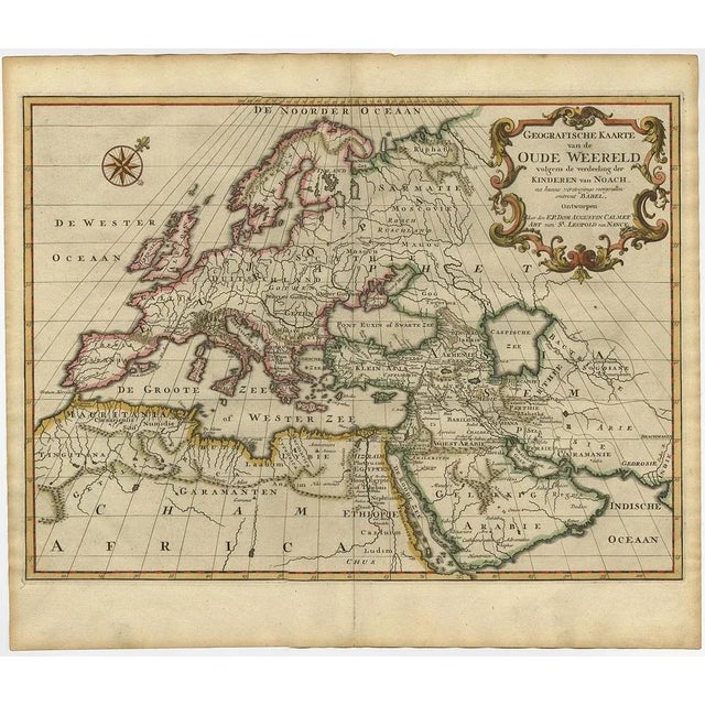 Antique World Map of Europe, Asia and Northern Africa, 1725 For Sale - Image 6 of 6