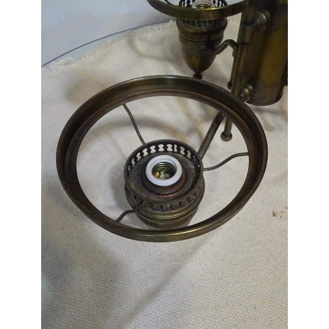 Large Vintage Three-Light Chandelier in Brass, Iron, and Glass, 1970s For Sale - Image 13 of 16