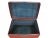 Red 31" Inch Long Antique Red Leather Accent Trunk Table For Sale - Image 11 of 12