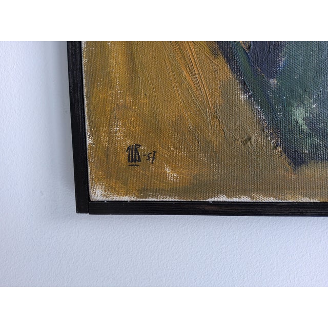 Original Swedish Mid Century Interior Still Life Painting by Ulla Borgstrom 1951 For Sale - Image 9 of 17