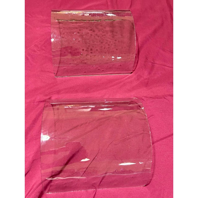 Metal 1800’s Gilded Bronze French Cylinder Lantern, Indoor or Outdoor Adorned With Lion’s Heads, Leaves and Scroll Work, Original “Seeded” Glass Inserts For Sale - Image 7 of 12