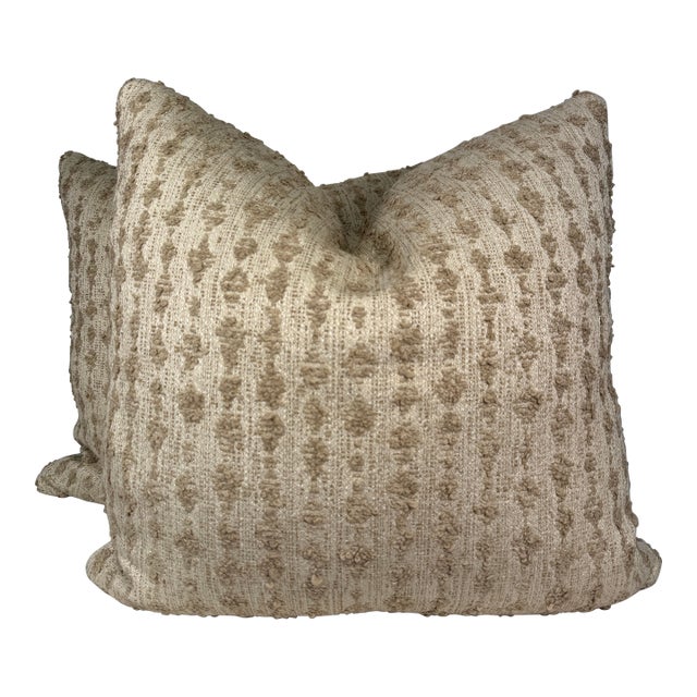 Lee Jofa "Serai" in Alibaster 22" Pillows-A Pair For Sale