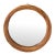 Wicker Rattan Round Wall Mirror, Circa 1970s - 1980s For Sale