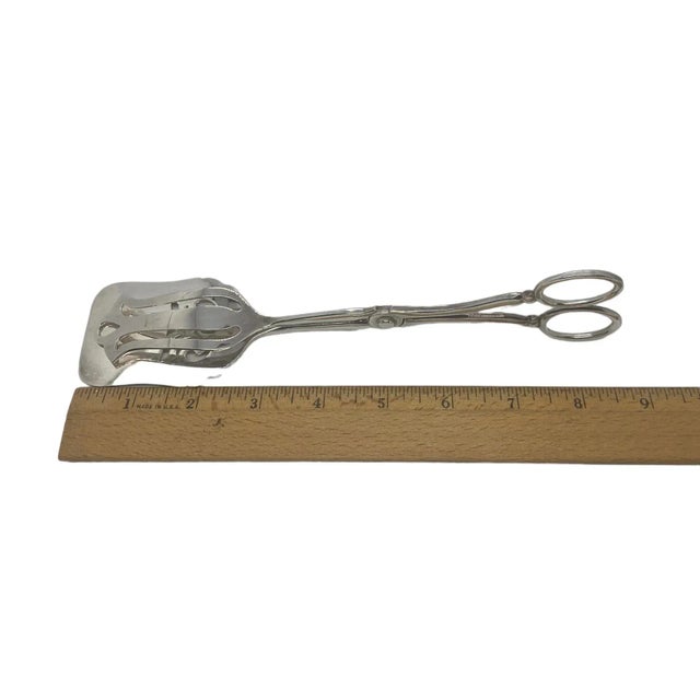 Vintage Sheffield England Electro-Plated (Epns) Pastry Bread Serving Tongs For Sale - Image 11 of 13