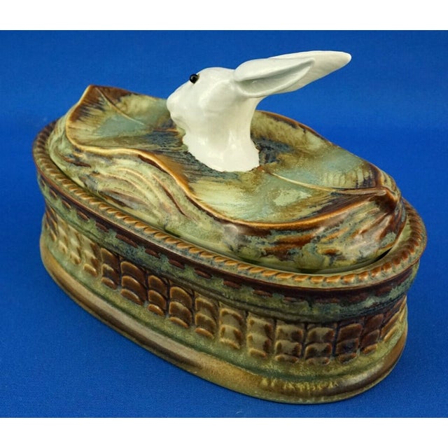 Vintage Porcelain Terrine Boxes for Chicken and Rabbit Pâté by Mancioli & C., 1960s, Set of 2 For Sale - Image 12 of 18