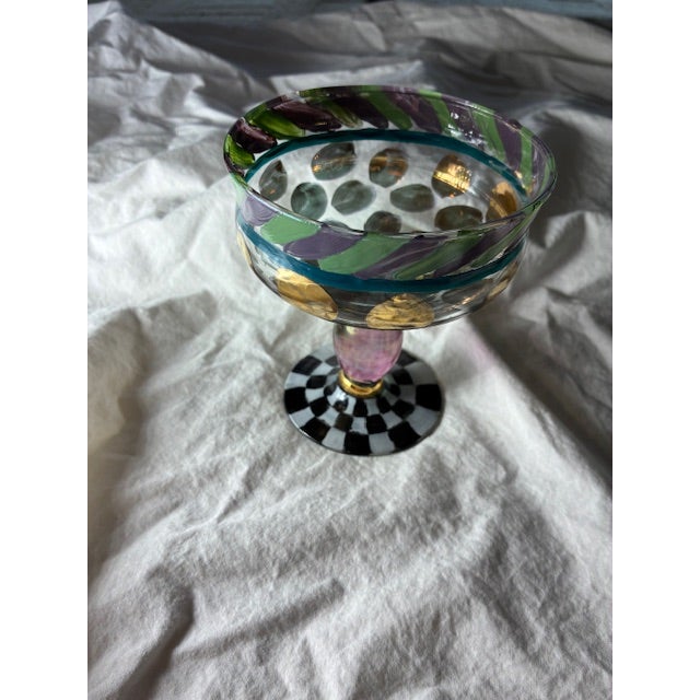 1990s 1990s MacKenzie-Childs Champagne Glasses - Set of 6 For Sale - Image 5 of 7