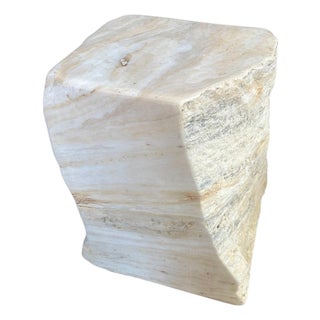 Andrianna Shamaris Onyx Sculptural Side Table For Sale