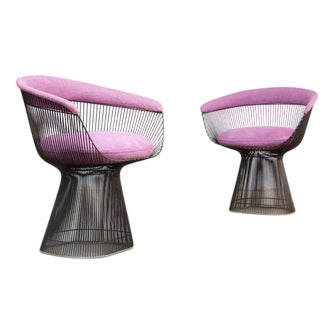 Chairs in Brass by Warren Platner, 1974, Set of 2 For Sale