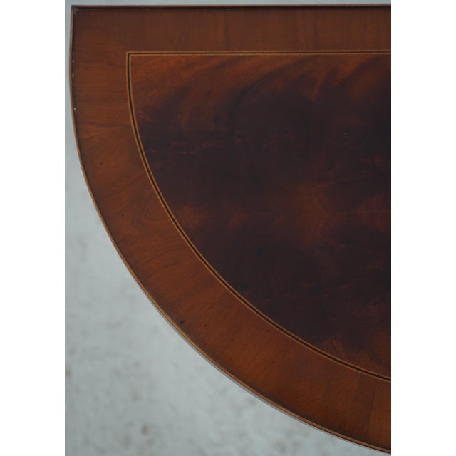 Hekman Crotch Mahogany 1 Drawer Console Hall Table For Sale - Image 13 of 18