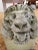 Pair of Antique Carved Granite Lion Heads For Sale - Image 4 of 12