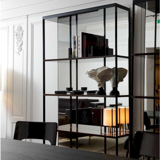 Designed by Christian Liaigre (French, born 1943) in 2010 and retailed by Holly Hunt, this large bookshelf will be a quiet...