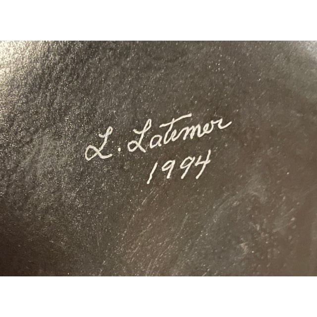 Glass 1994 Lynn Latimer Iridescent Art Glass Bowl For Sale - Image 7 of 8