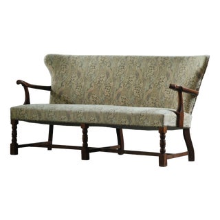 Vintage Art Deco Danish Sofa in Oak, Denmark, 1940s For Sale
