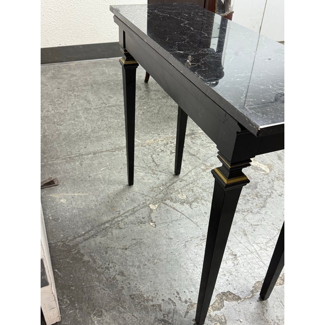 Vintage Empire Style Console + Marble Top For Sale - Image 10 of 12