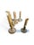 These bud vases are iconic examples of an early 20th century arts and metalwork produced by Benedict Studios in East...