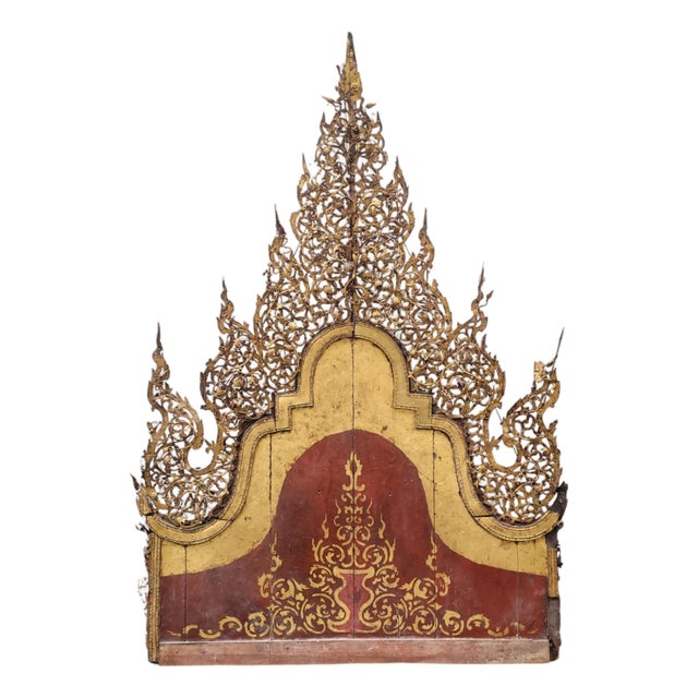 Burmese Artist, Baroque Altar, 1800s, Metal, Wood and Gold For Sale