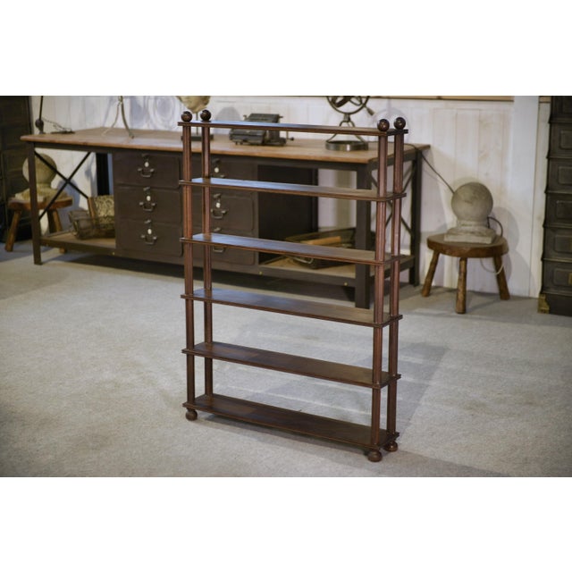 Beechwood Shelf with Ball Feet, 1960s For Sale - Image 6 of 14