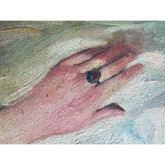 Early 20th Century Modern Oil Painting of a Nude Woman, Signed and Framed For Sale - Image 10 of 12