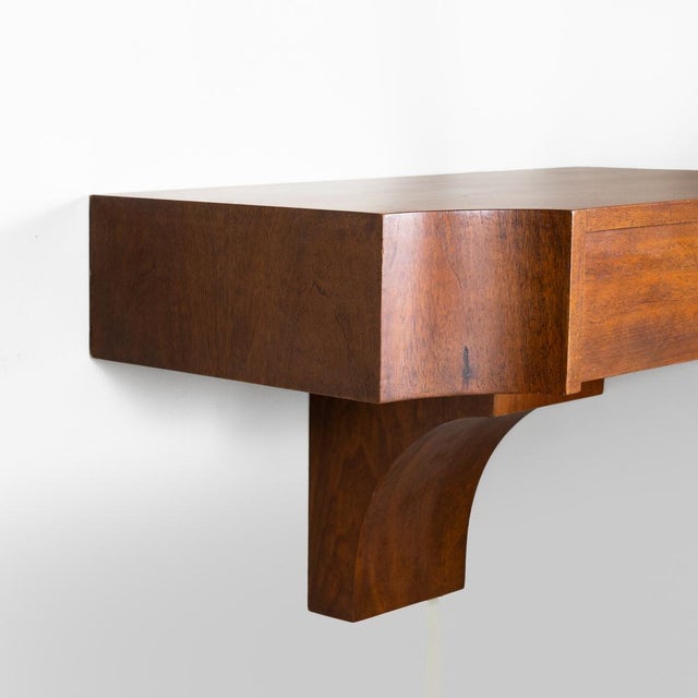 Acerbis Suspended Wooden Bedside Tables, 1970, Set of 2, in Good conditions. Designed 1970 to 1979 This piece has an...
