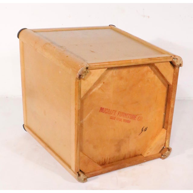 Nucraft Mid 20th Century Wood Waste Trash Can For Sale - Image 4 of 11
