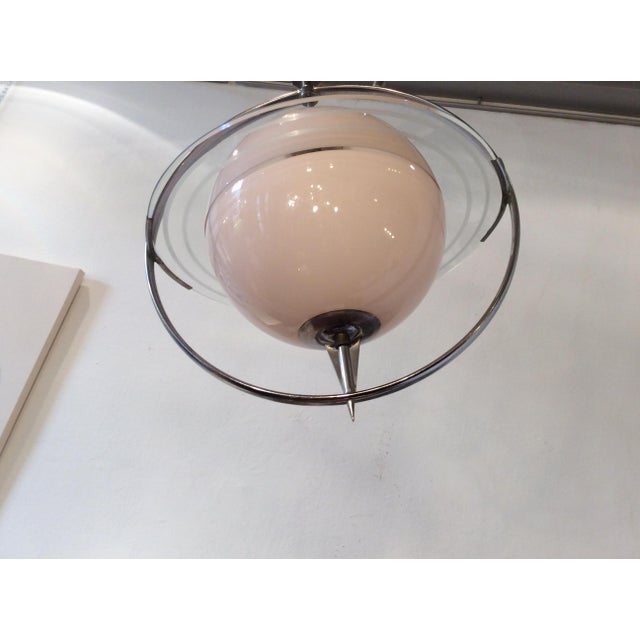 Pink Saturno Chandelier in the style of Gio Ponti and Pietro Chiesa for Fontana Arte, 1930s For Sale - Image 8 of 18