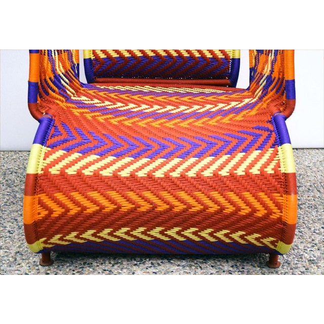 Brown Afrika Throne in Metal and Woven Polyethylene, 2000s For Sale - Image 8 of 15